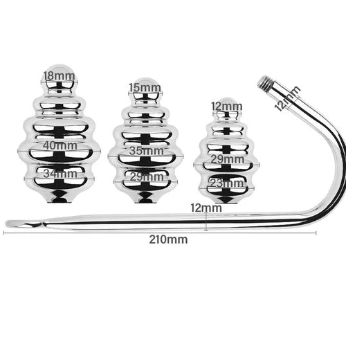 Ribbed 8826 Anal GreatBenefit Hook Screw-in Set 1023